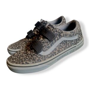VANS - Leopard Animal Print Animals Are Our Friends Old School Sneakers Size 7
